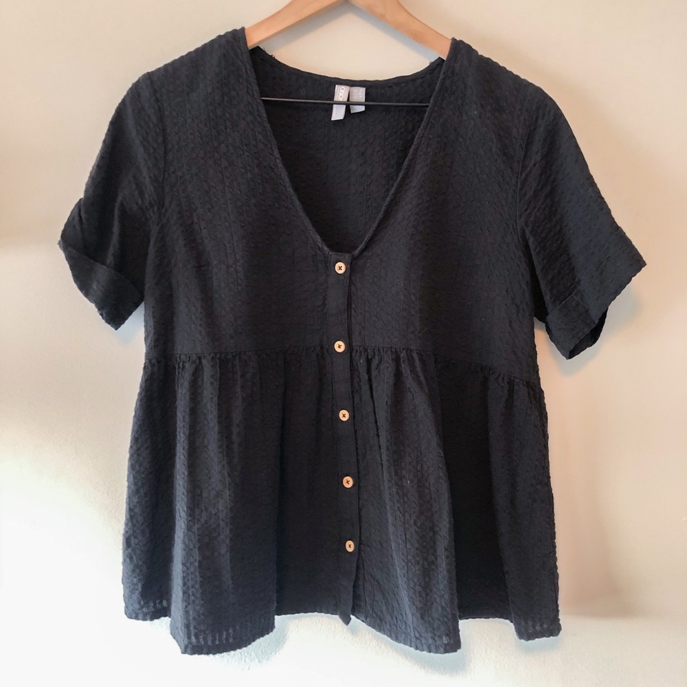 ASOS black babydoll top